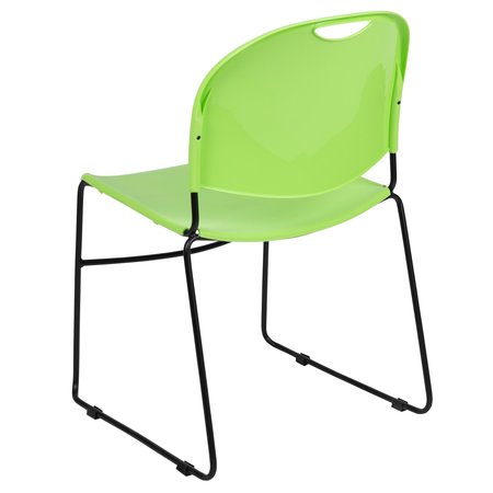 Flash Furniture Green Plastic Stack Chair, PK5 5-RUT-188-GN-GG